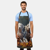 Dalmatische Puppy Herfst Delight Pompoen Schort (Gedragen)