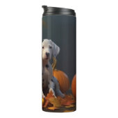 Dalmatische Puppy Herfst Delight Pompoen Thermosbeker (Geroteerd rechts)