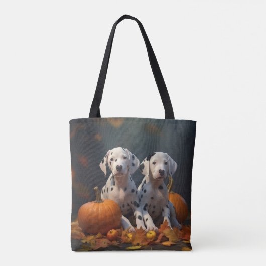 Dalmatische Puppy Herfst Delight Pompoen Tote Bag (Achterkant)