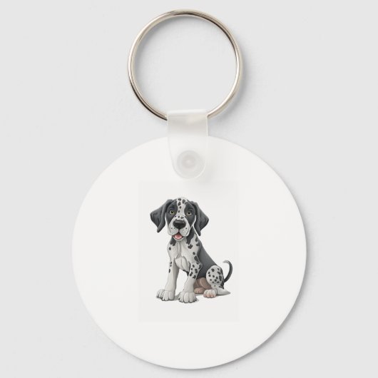 Dalmatische Puppy Hond Premium Scoop Sleutelhanger (Voorkant)