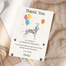 Dalmatische Puppy Hond Verjaardag Bedankt Kaart