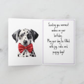 Dalmatische Puppy Hond Verjaardag Kaart (Binnen)