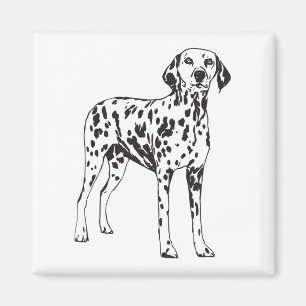 Dalmatische Puppy Hond - Zwart & Witte Gevlekte Pu Magneet