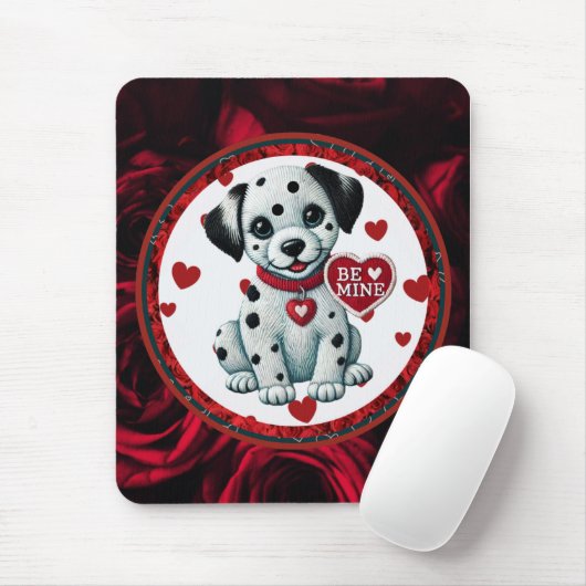 Dalmatische puppy houdt van mousepad - wees mijn V Muismat (Met muis)