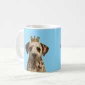Dalmatische puppy in gouden kroon Schattige Koffiemok (Voorkant links)