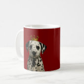 Dalmatische puppy in gouden kroon Schattige Koffiemok (Voorkant links)