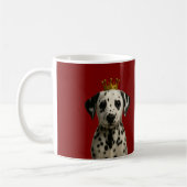 Dalmatische puppy in gouden kroon Schattige Koffiemok (Links)