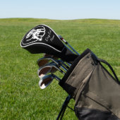 Dalmatische puppy met zwarte naam golfheadcover (Insitu)