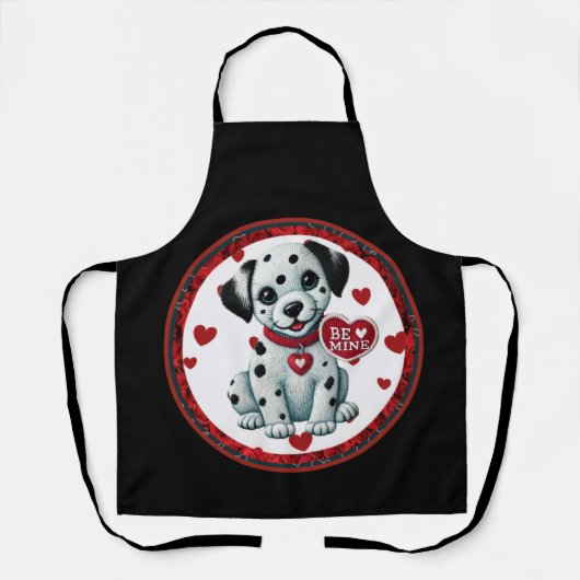 Dalmatische puppy Schort - Wees mijn Valentijn (Voorkant)
