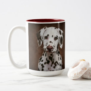 Dalmatische puppy tweekleurige koffiemok