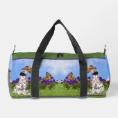 Dalmatische Puppy Vlinder Schilderij Gepersonalise Plunjezak (Achterkant)