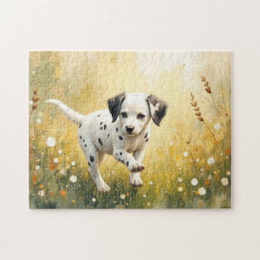 Dalmatische puppy waterverf legpuzzel (Horizontaal)