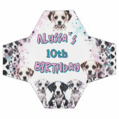 Dalmatische puppy Waterverf Verjaardagsmeisje Voetbal (Enkel)