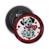 Dalmatische puppyknop flesopener - Wees de mijne Button Flesopener (Voorkant)