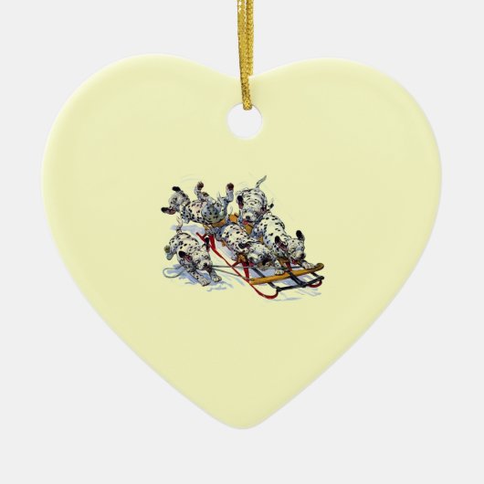 Dalmatische pups keramisch ornament (Voorkant)