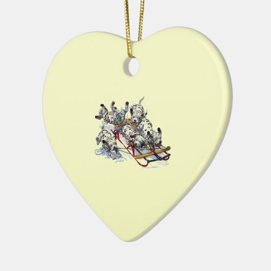 Dalmatische pups keramisch ornament (Links)