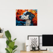 Dalmatische Quilling Art Dog Portret Poster (Thuiskantoor)