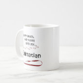 Dalmatische reisleiband koffiemok (Voorkant links)