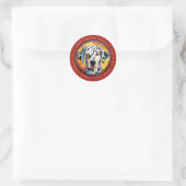 Dalmatische ronde Stickers (Tas)