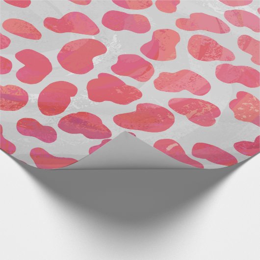 Dalmatische roze en witte afdrukken cadeaupapier (Hoek)