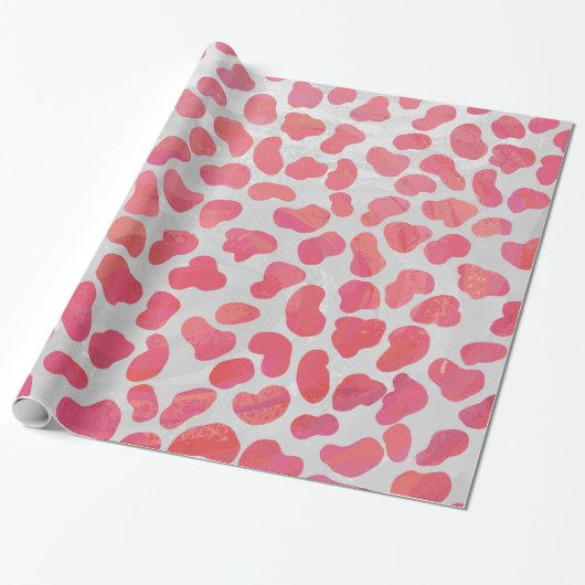 Dalmatische roze en witte afdrukken cadeaupapier (Uitgerold)