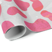 Dalmatische roze en witte afdrukken cadeaupapier (Rol Hoek)