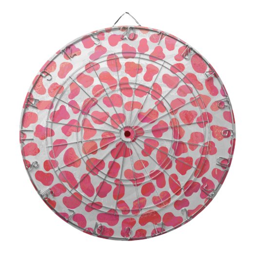 Dalmatische roze en witte afdrukken dartbord (Voorkant)
