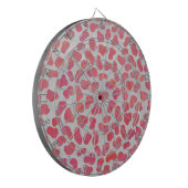 Dalmatische roze en witte afdrukken dartbord (Voorkant Links)