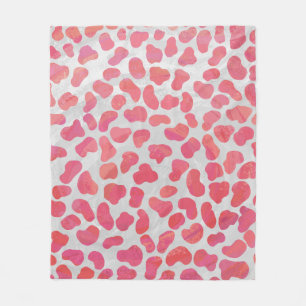 Dalmatische roze en witte afdrukken fleece deken