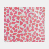 Dalmatische roze en witte afdrukken fleece deken (Voorkant (Horizontaal))
