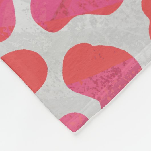 Dalmatische roze en witte afdrukken fleece deken (Hoek)