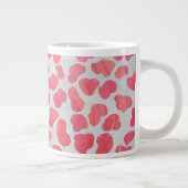 Dalmatische roze en witte afdrukken grote koffiekop (Rechts)