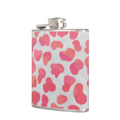 Dalmatische roze en witte afdrukken heupfles (Links)