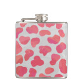 Dalmatische roze en witte afdrukken heupfles (Voorkant)