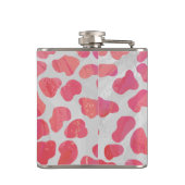 Dalmatische roze en witte afdrukken heupfles (Achterkant)