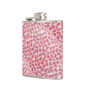 Dalmatische roze en witte afdrukken heupfles (Links)