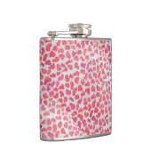 Dalmatische roze en witte afdrukken heupfles (Rechts)