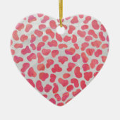 Dalmatische roze en witte afdrukken keramisch ornament (Voorkant)