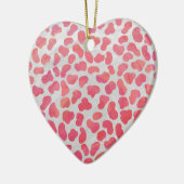 Dalmatische roze en witte afdrukken keramisch ornament (Links)