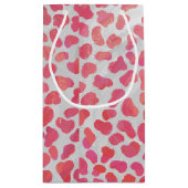 Dalmatische roze en witte afdrukken klein cadeauzakje (Achterkant)