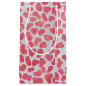 Dalmatische roze en witte afdrukken klein cadeauzakje (Voorkant)