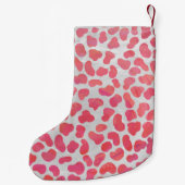 Dalmatische roze en witte afdrukken kleine kerstsok (Achterkant)