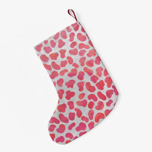 Dalmatische roze en witte afdrukken kleine kerstsok (Achterkant (Hangend))