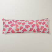 Dalmatische roze en witte afdrukken lichaamskussen (Achterkant)