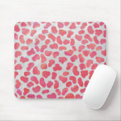 Dalmatische roze en witte afdrukken muismat (Met muis)