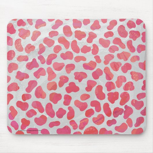 Dalmatische roze en witte afdrukken muismat (Voorkant)