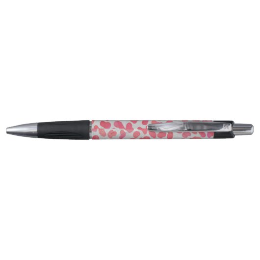 Dalmatische roze en witte afdrukken pen (Achterkant)