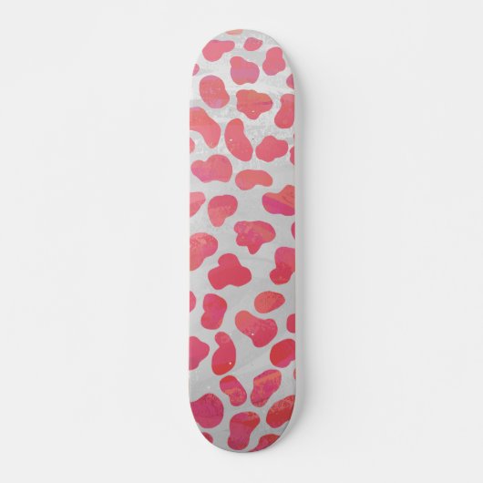 Dalmatische roze en witte afdrukken persoonlijk skateboard (Voorkant)