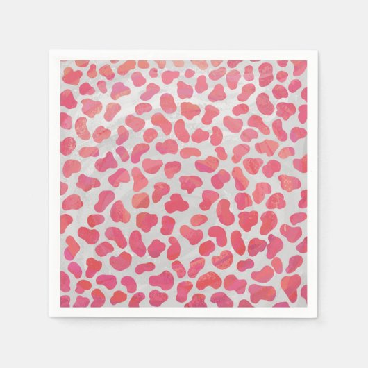 Dalmatische roze en witte afdrukken servet (Voorkant)