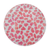 Dalmatische roze en witte afdrukken snijplank (Voorkant)